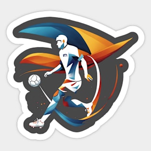 Dynamic Soccer Art Sticker